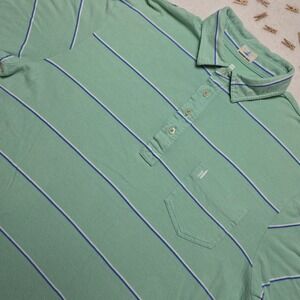 Hangin Out Mens Polo Shirt Short Sleeve Striped Casual Top